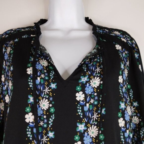 Talbots Floral Garden print Popover Tunic Blouse MP - Picture 3 of 10